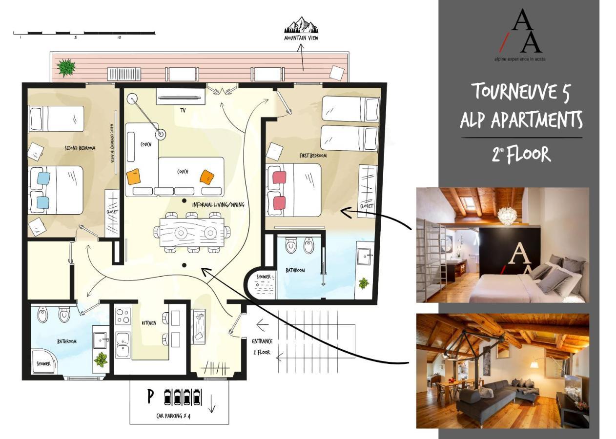 Alp Apartments Ski & Bike - Tourneuve5 Aosta Zewnętrze zdjęcie