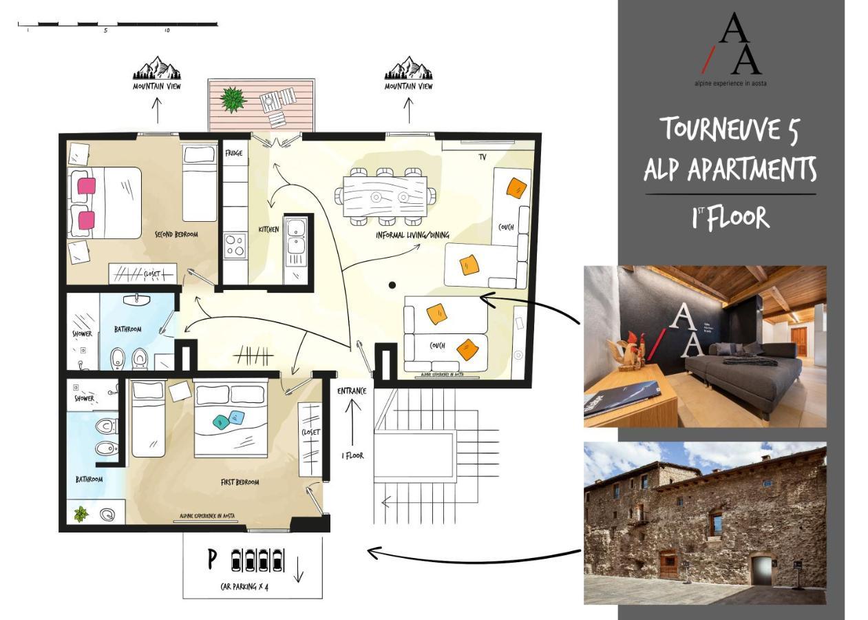 Alp Apartments Ski & Bike - Tourneuve5 Aosta Zewnętrze zdjęcie